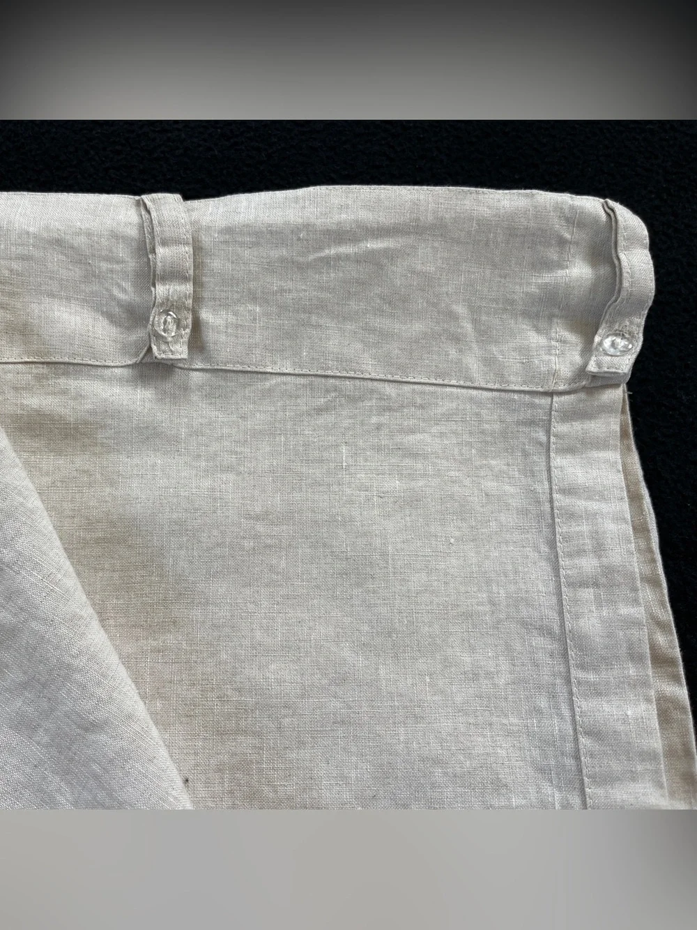 Threshold ALL LINEN Light Filtering Curtain Panel Natural Beige Flax 84